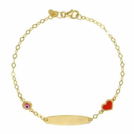 Παιδική ταυτότητα καρδιά χρυσό Κ9 ΤΟΓ