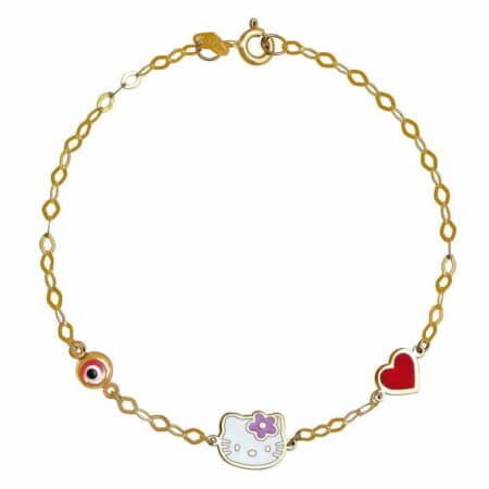 Παιδικό βραχιόλι hello kitty χρυσό Κ9 0667ΤΟΓ
