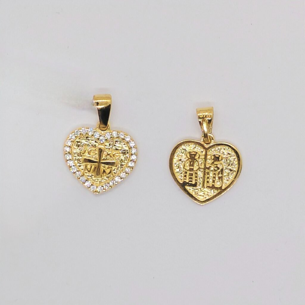 Κωνσταντινάτο χρυσό Κ9 καρδιά ζιργκόν 20123