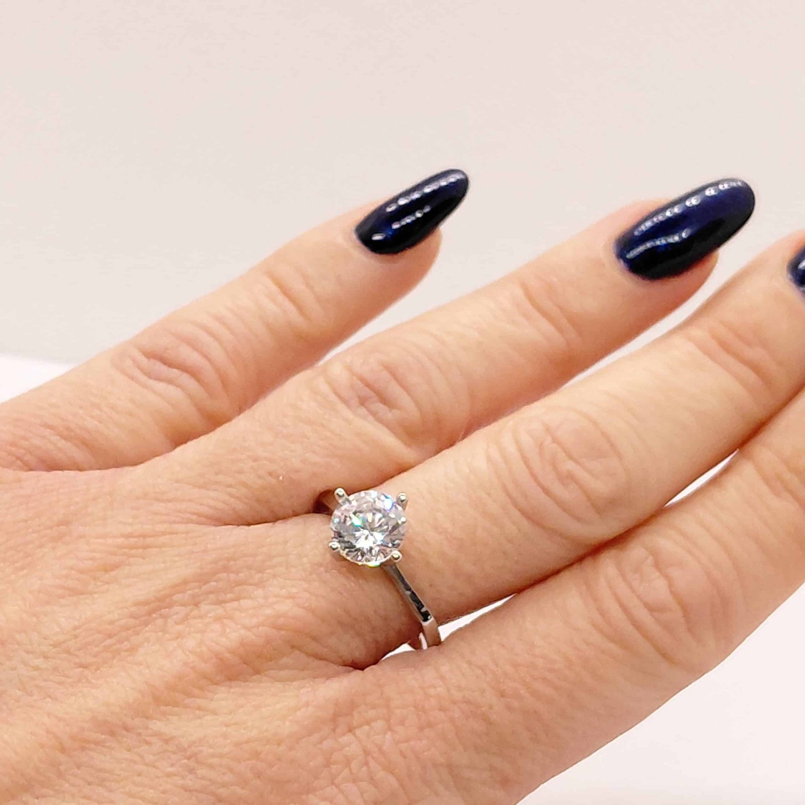 Μονόπετρο λευκόχρυσο Κ14 ζιργκόν 14031 SP - Image 2